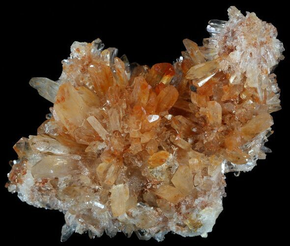 Orange Creedite Crystal Cluster - Durango, Mexico #51669